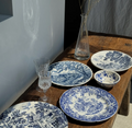 Duo d'Assises de Table "Azur Héritage" – Faïence Française Artisanale